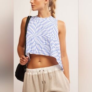NWOT Free People Movement Printed Tempo Tank